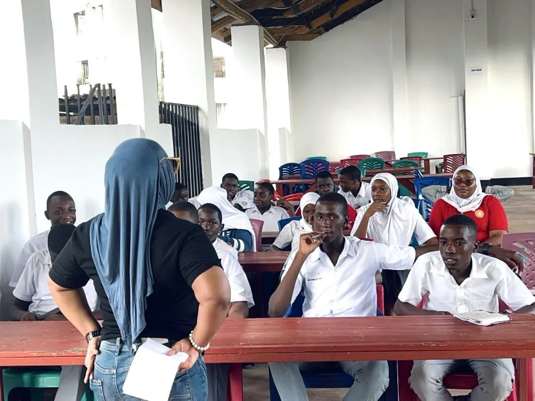 Mental health club meeting at a local school