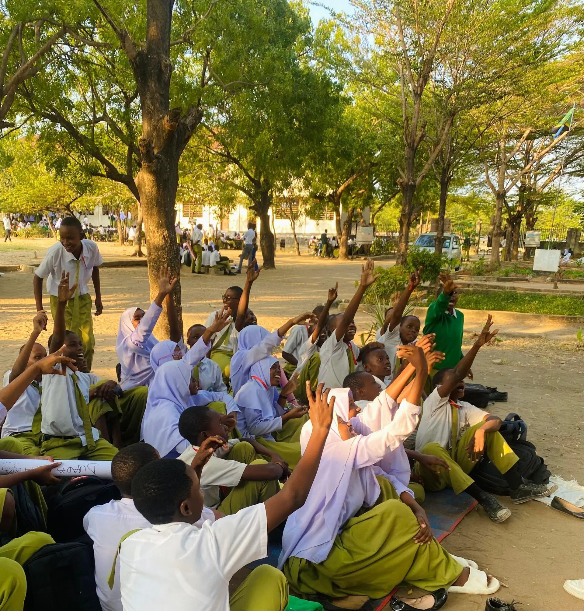 Workshop with students at Mwenge Secondary School